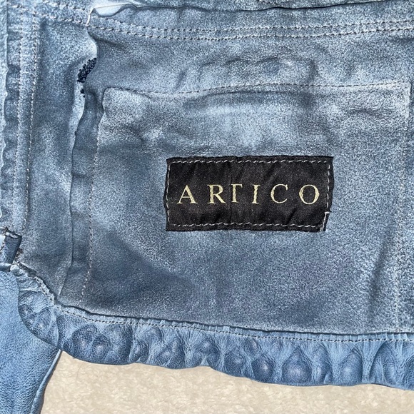 Luxury Artico blue leather jacket! Authentic! - Picture 2 of 5